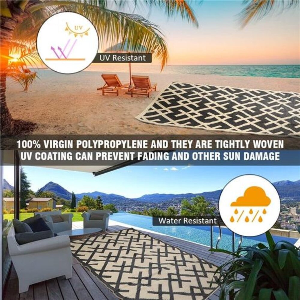 Reversible Mats - Plastic Straw Rug,Outdoor Rug,Modern Area Rugs,Large Floor Mat - Picture 4 of 7